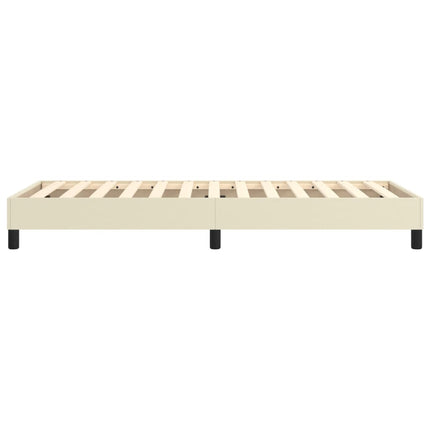Boxspring sengeramme 90x190 cm kunstlæder brun