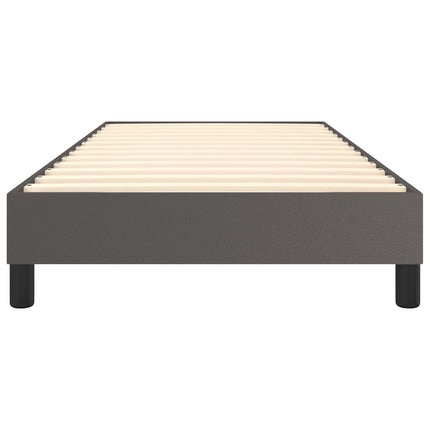 Boxspring sengeramme 90x190 cm kunstlæder grå