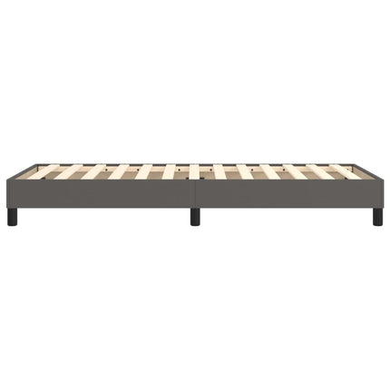 Boxspring sengeramme 90x190 cm kunstlæder grå