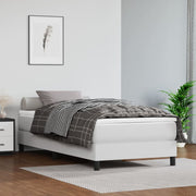 Boxspring sengeramme 90x200 cm kunstlæder hvid