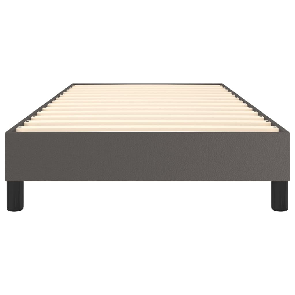 Boxspring sengeramme 90x200 cm kunstlæder grå