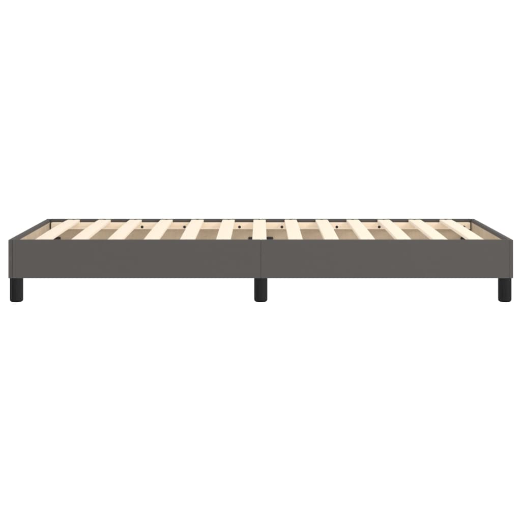 Boxspring sengeramme 90x200 cm kunstlæder grå