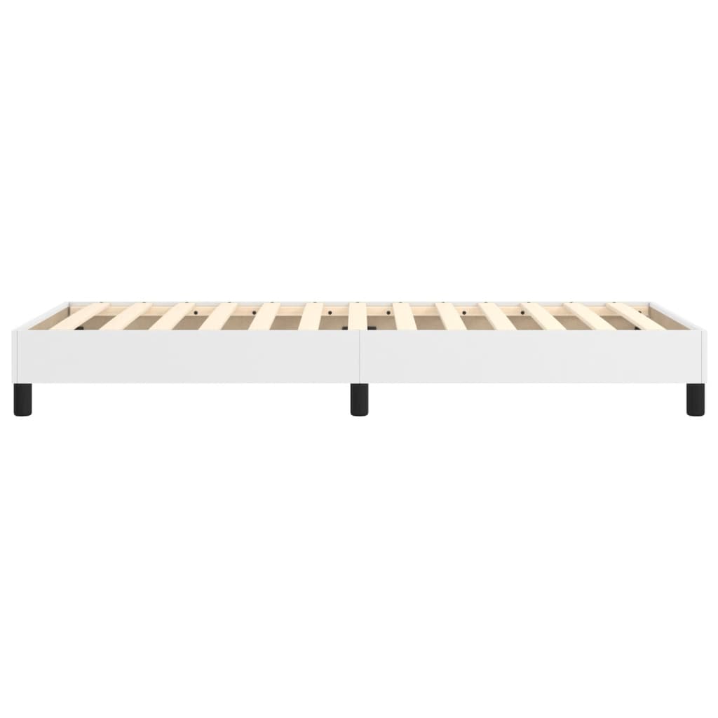 Boxspring sengeramme 100x200 cm kunstlæder hvid