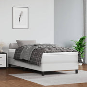 Boxspring sengeramme 100x200 cm kunstlæder hvid