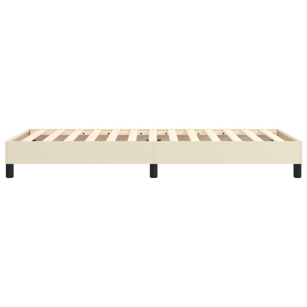 Boxspring sengeramme 100x200 cm kunstlæder cremefarvet