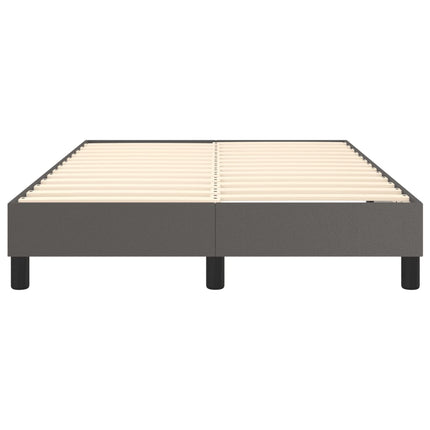 Boxspring sengeramme 120x200 cm kunstlæder grå