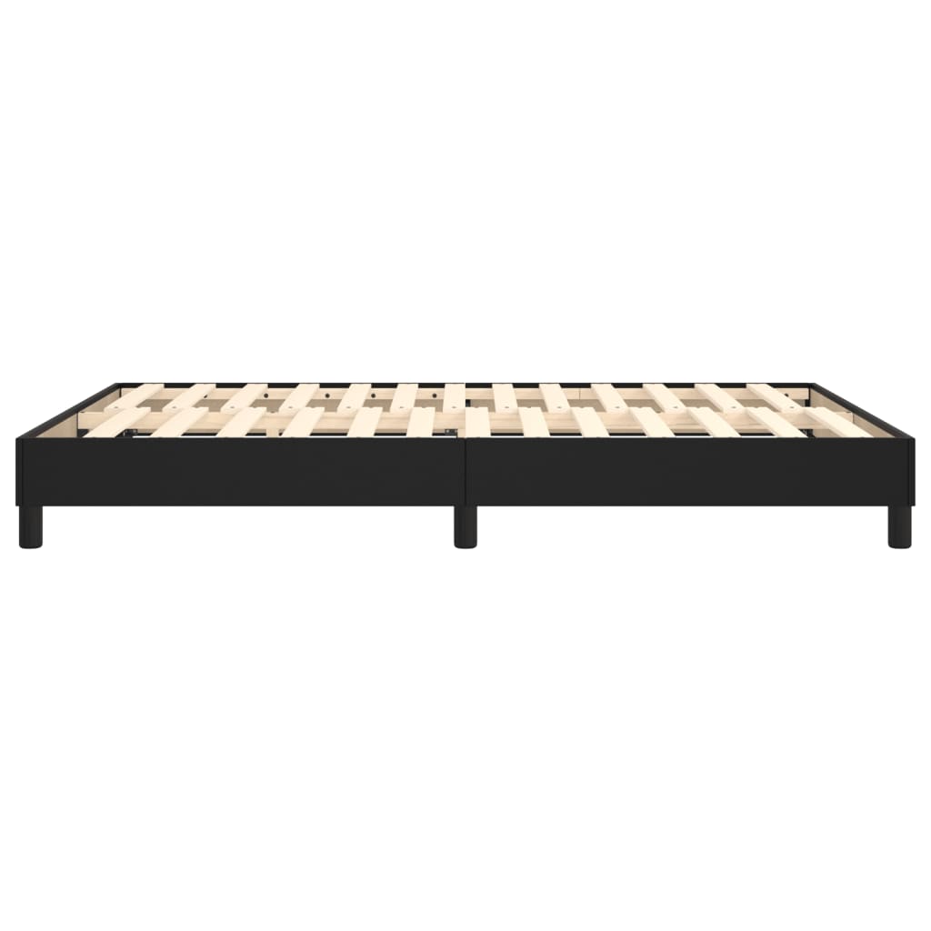 Boxspring sengeramme 140x190 cm kunstlæder sort