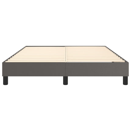Boxspring sengeramme 140x200 cm kunstlæder grå