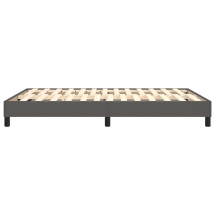 Boxspring sengeramme 140x200 cm kunstlæder grå