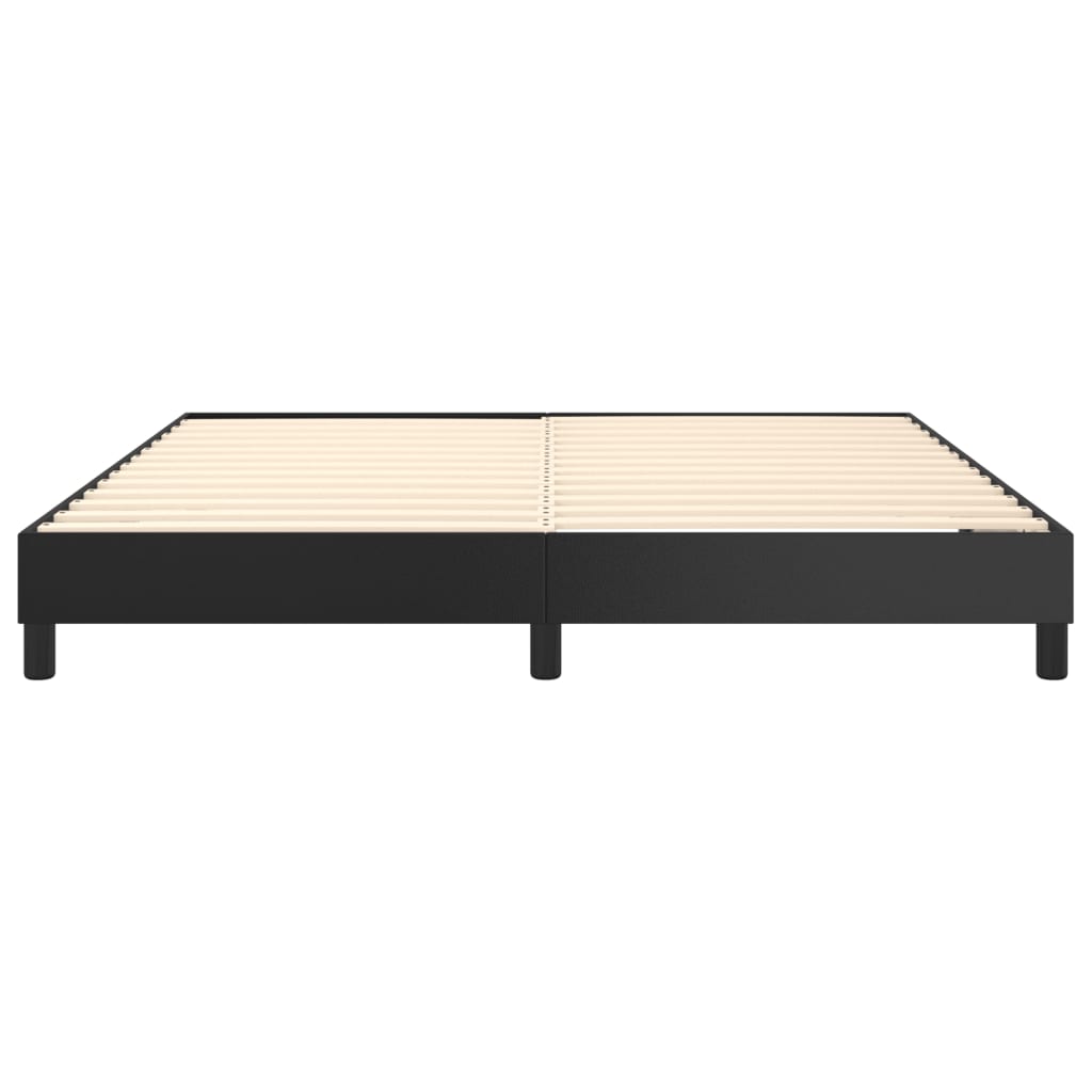 Boxspring sengeramme 160x200 cm kunstlæder sort