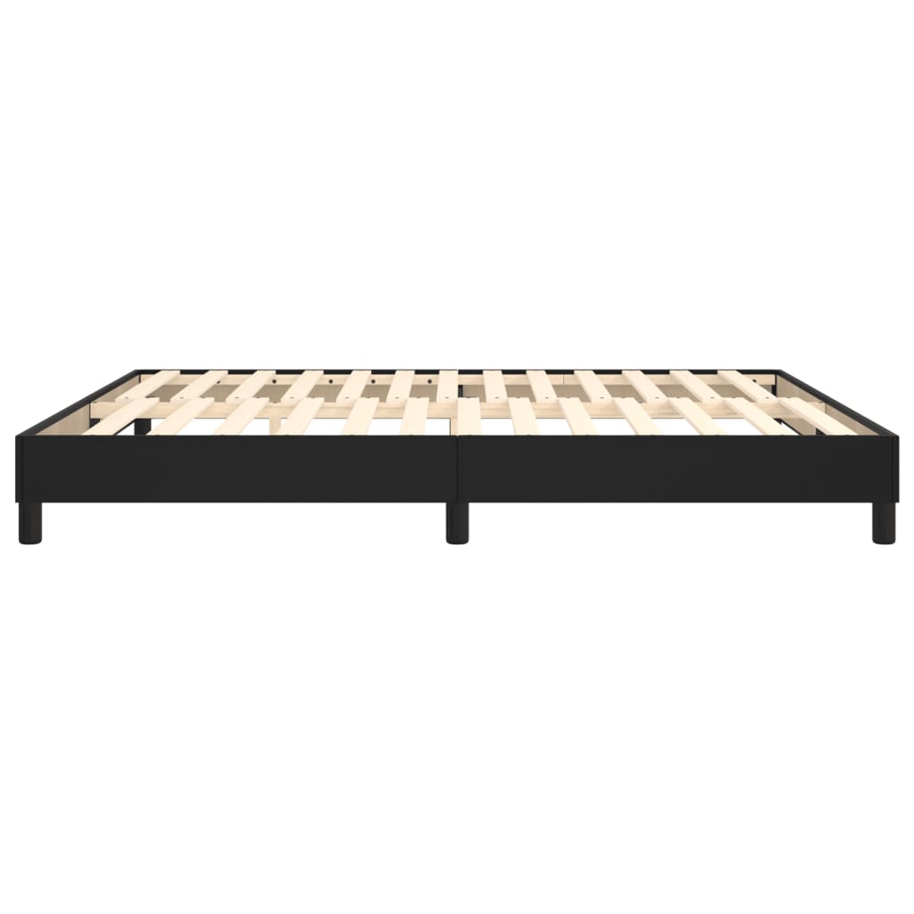 Boxspring sengeramme 160x200 cm kunstlæder sort