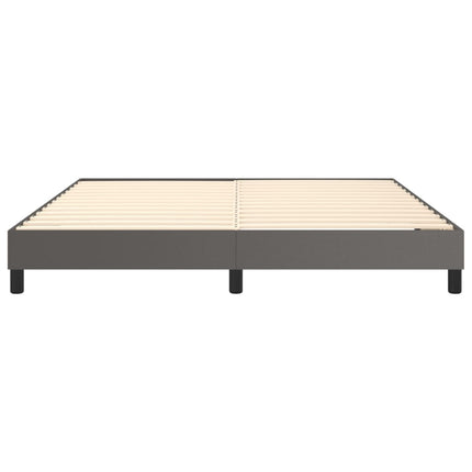 Boxspring sengeramme 160x200 cm kunstlæder grå