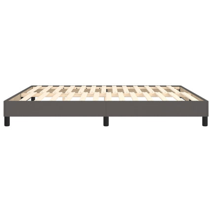 Boxspring sengeramme 160x200 cm kunstlæder grå