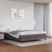 Boxspring sengeramme 160x200 cm kunstlæder grå