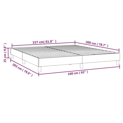 Boxspring sengeramme 160x200 cm kunstlæder cappuccinofarvet