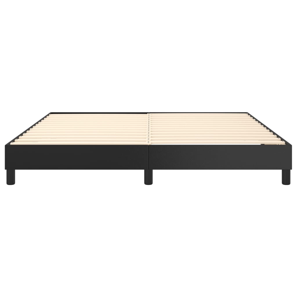 Boxspring sengeramme 180x200 cm kunstlæder sort