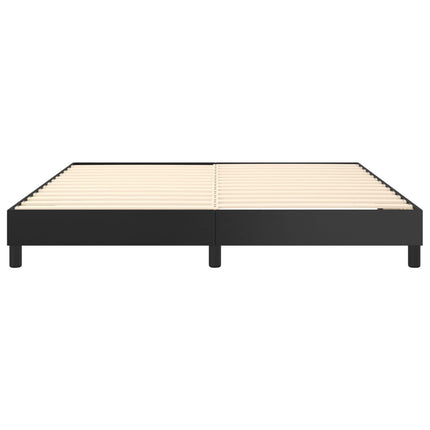 Boxspring sengeramme 180x200 cm kunstlæder sort