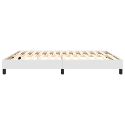 Boxspring sengeramme 180x200 cm kunstlæder hvid