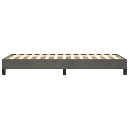Boxspring sengeramme Mørkegrå 80x200 cm Fløjl