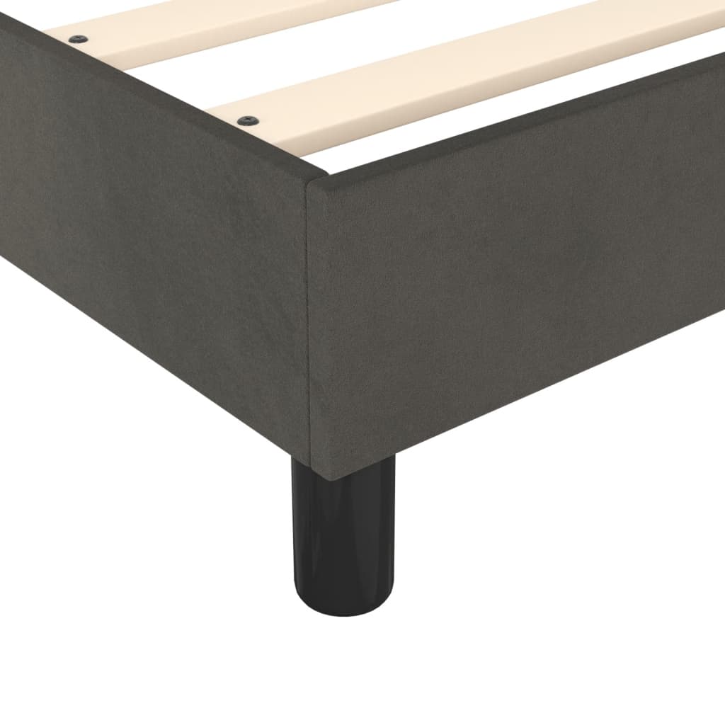 Boxspring sengeramme Mørkegrå 80x200 cm Fløjl