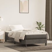Boxspring sengeramme Mørkegrå 80x200 cm Fløjl