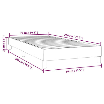 Boxspring sengeramme Mørkegrøn 80x200 cm Fløjl