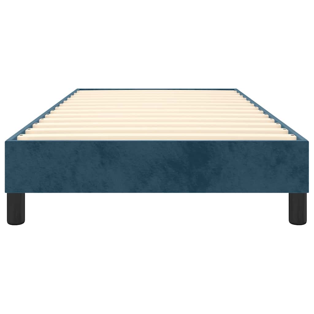 Boxspring sengeramme Mørkeblå 80x200 cm Fløjl