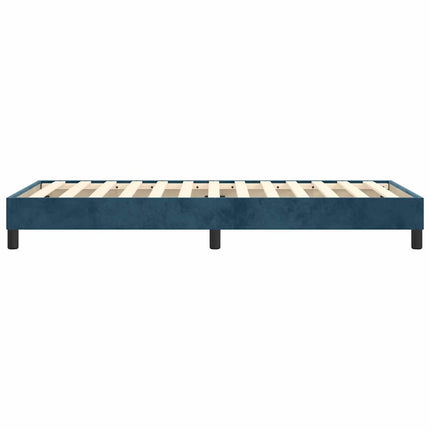 Boxspring sengeramme Mørkeblå 80x200 cm Fløjl