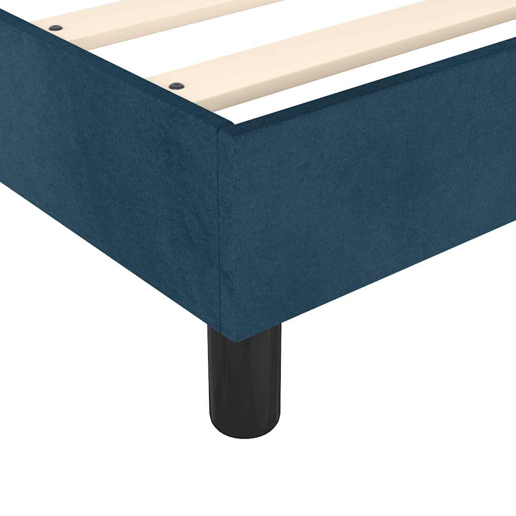Boxspring sengeramme Mørkeblå 80x200 cm Fløjl