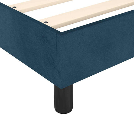 Boxspring sengeramme Mørkeblå 80x200 cm Fløjl