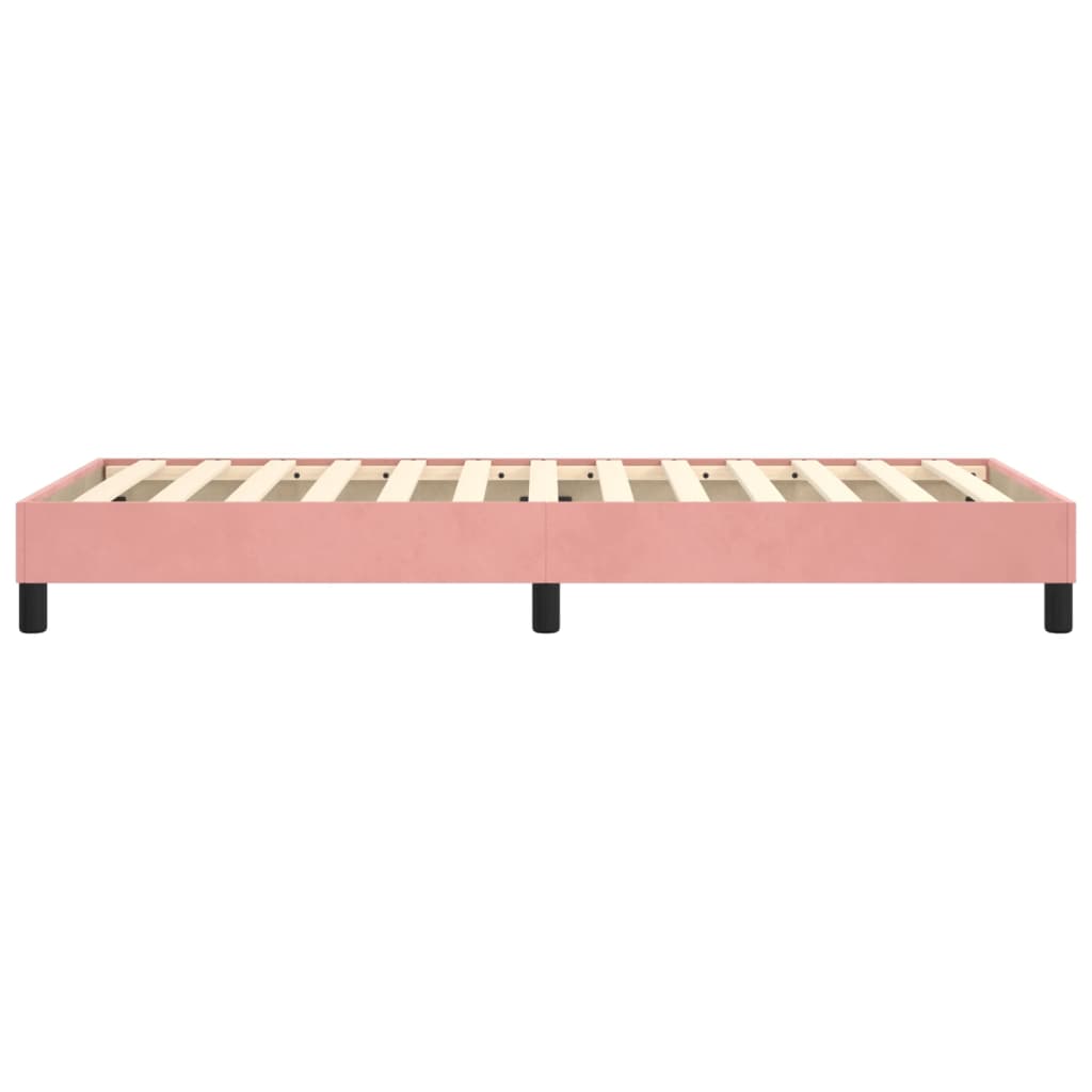 Boxspring sengeramme 80x200 cm fløjl pink