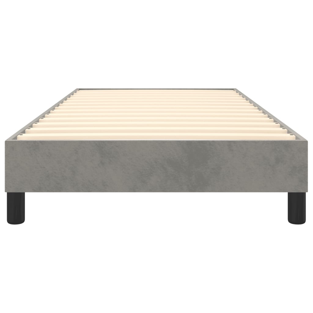 Boxspring sengeramme Lysegrå 90x190 cm Fløjl