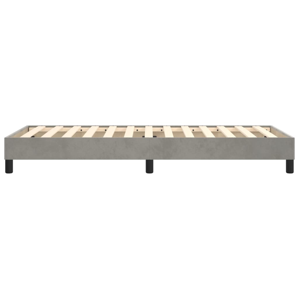 Boxspring sengeramme Lysegrå 90x190 cm Fløjl