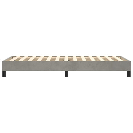 Boxspring sengeramme Lysegrå 90x190 cm Fløjl