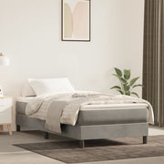 Boxspring sengeramme Lysegrå 90x190 cm Fløjl