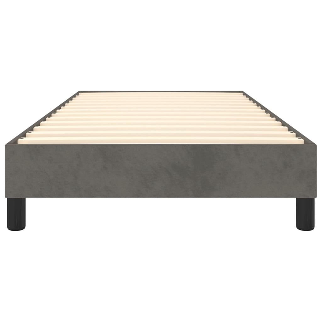 Boxspring sengeramme Mørkegrå 90x190 cm Fløjl