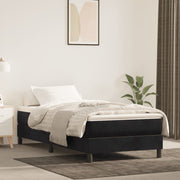 Boxspring sengeramme 90x190 cm fløjl sort