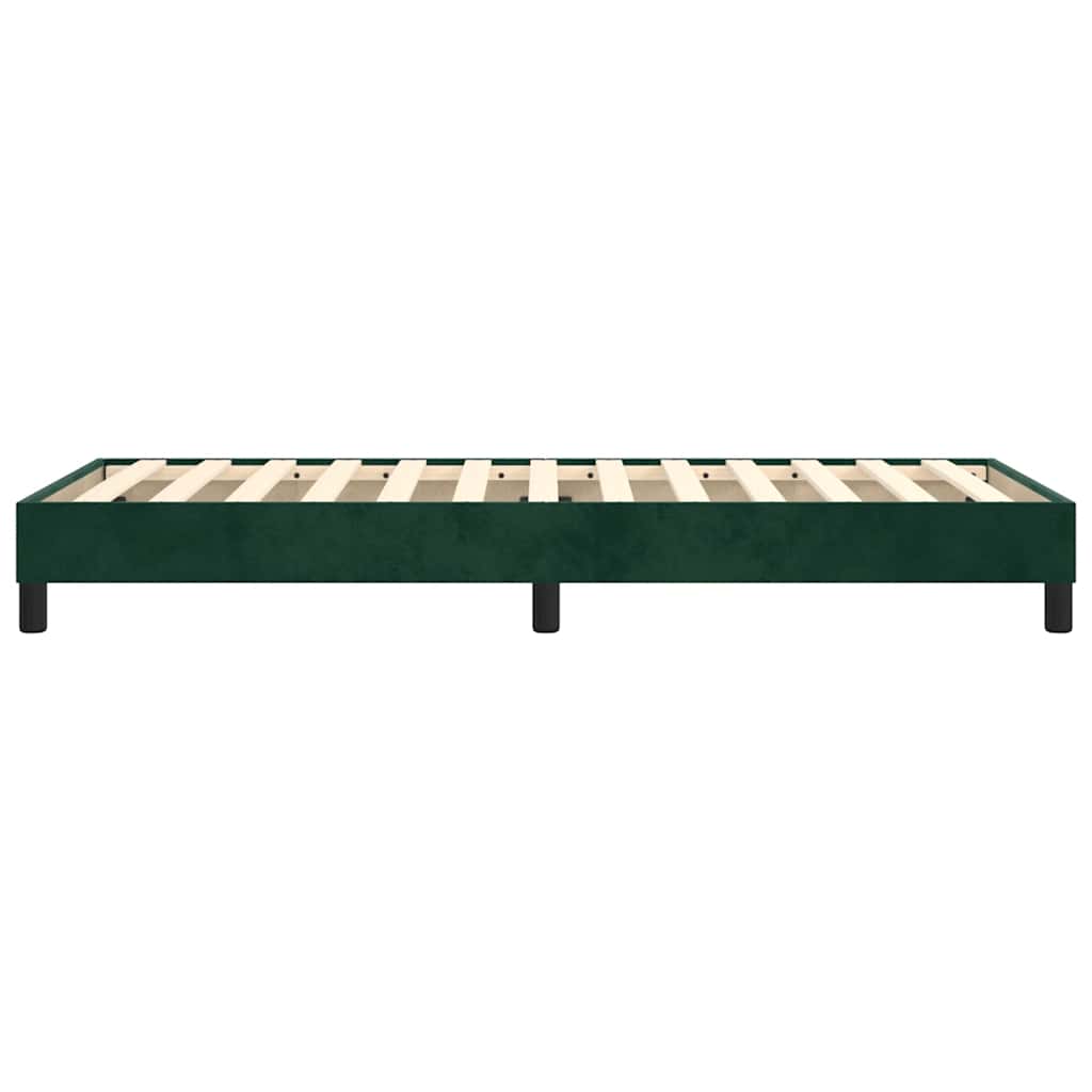 Boxspring sengeramme Mørkegrøn 90x190 cm Fløjl