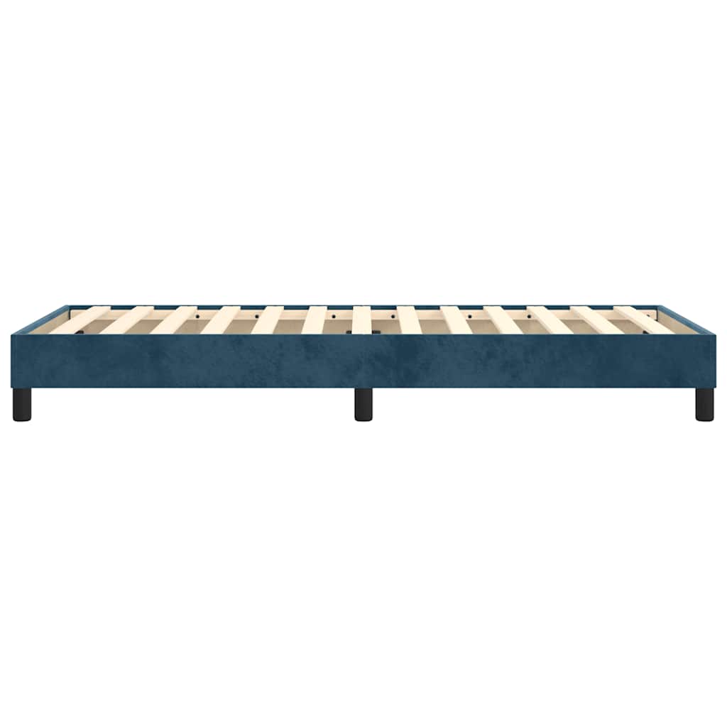 Boxspring sengeramme Mørkeblå 90x190 cm Fløjl