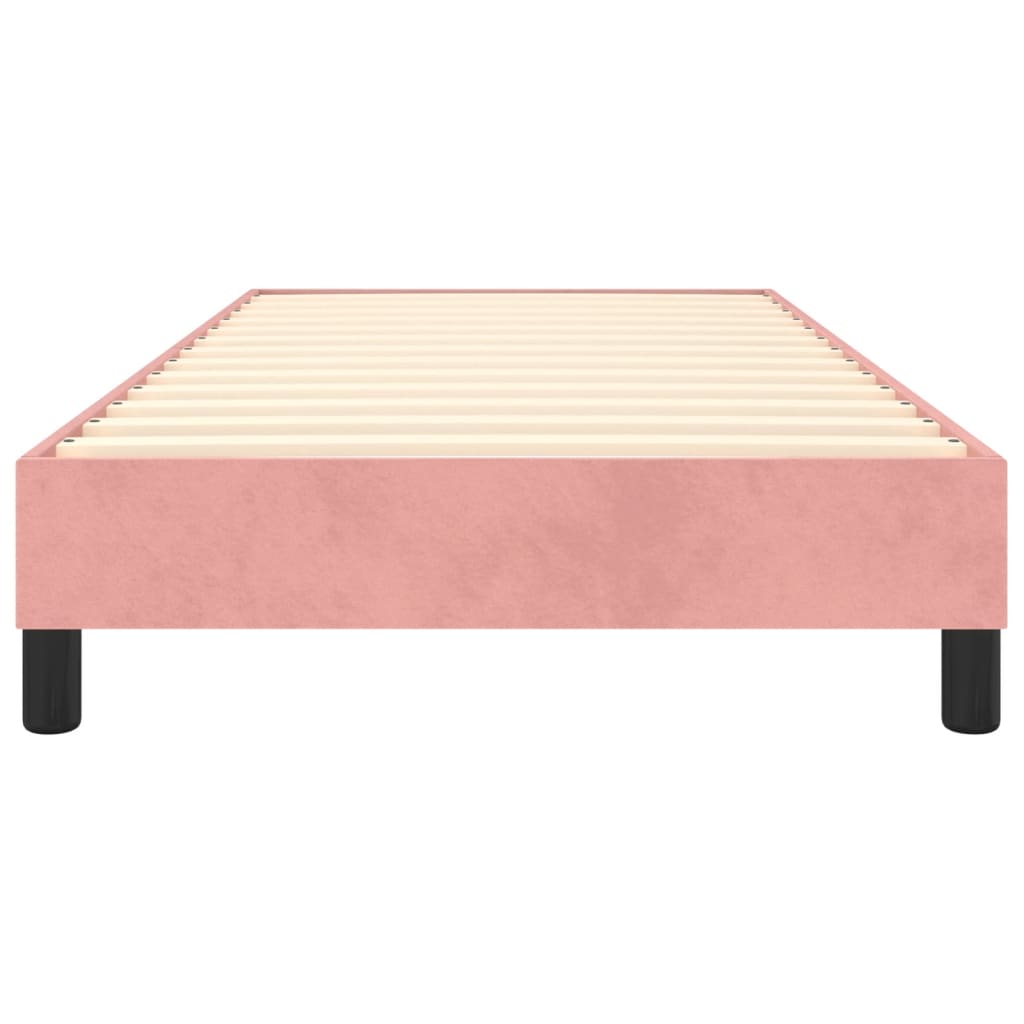 Boxspring sengeramme 90x190 cm fløjl pink