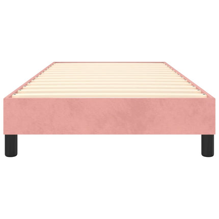 Boxspring sengeramme 90x190 cm fløjl pink