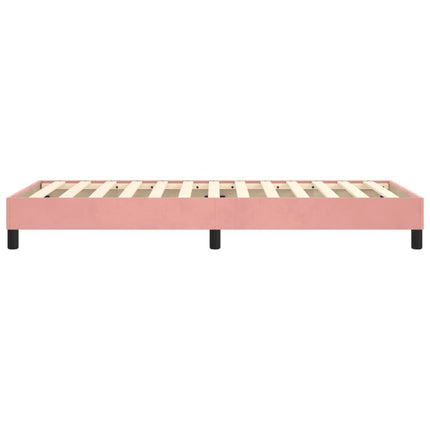 Boxspring sengeramme 90x190 cm fløjl pink