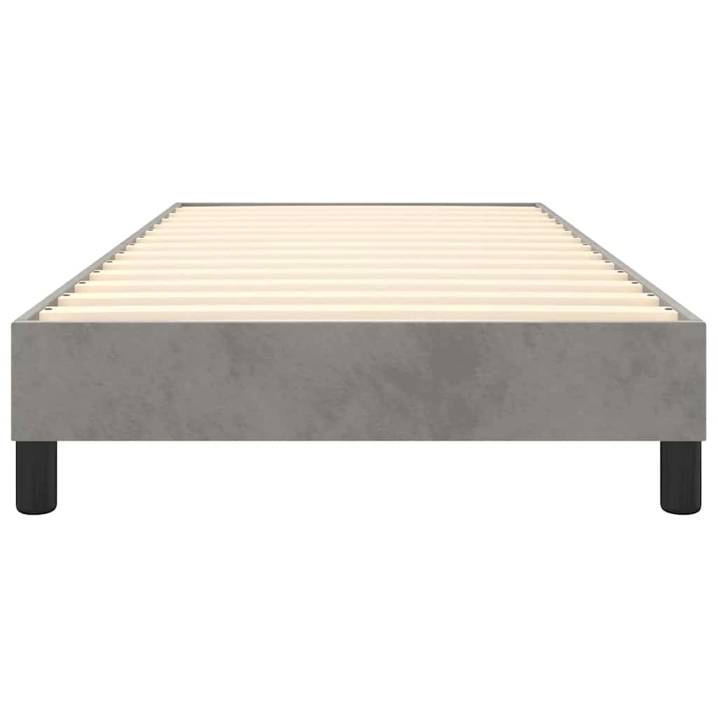 Boxspring sengeramme Lysegrå 90x200 cm Fløjl