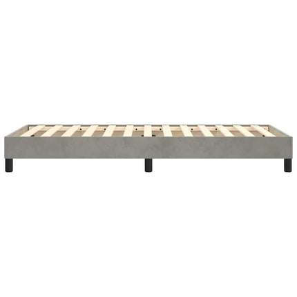 Boxspring sengeramme Lysegrå 90x200 cm Fløjl