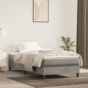 Boxspring sengeramme Lysegrå 90x200 cm Fløjl