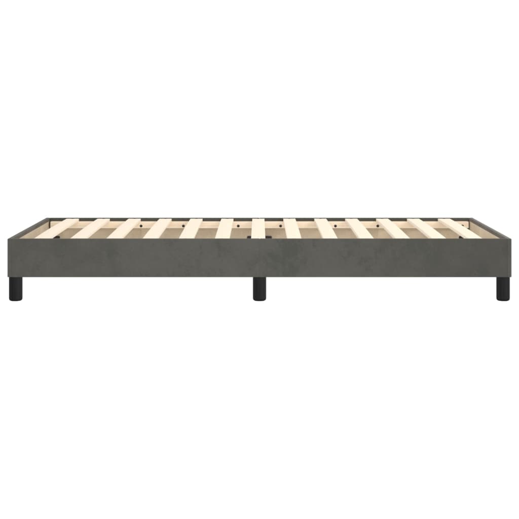 Boxspring sengeramme Mørkegrå 90x200 cm Fløjl