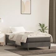 Boxspring sengeramme Mørkegrå 90x200 cm Fløjl