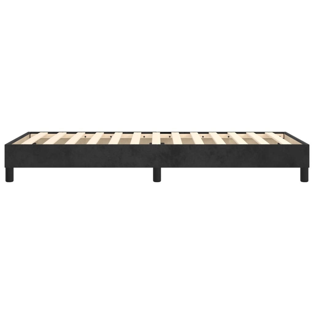 Boxspring sengeramme 90x200 cm fløjl sort