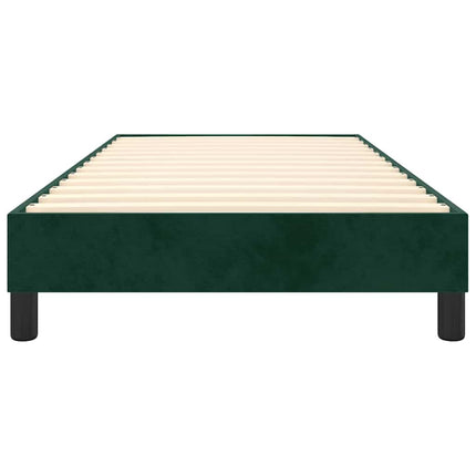 Boxspring sengeramme Mørkegrøn 90x200 cm Fløjl