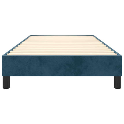 Boxspring sengeramme Mørkeblå 90x200 cm Fløjl